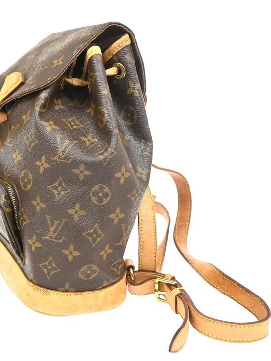 LOUIS VUITTON Montsouris MM Backpack Bag Monogram Leather Brown main image 16